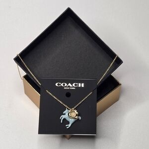 COACH Unicorn Charm Pendant Necklace